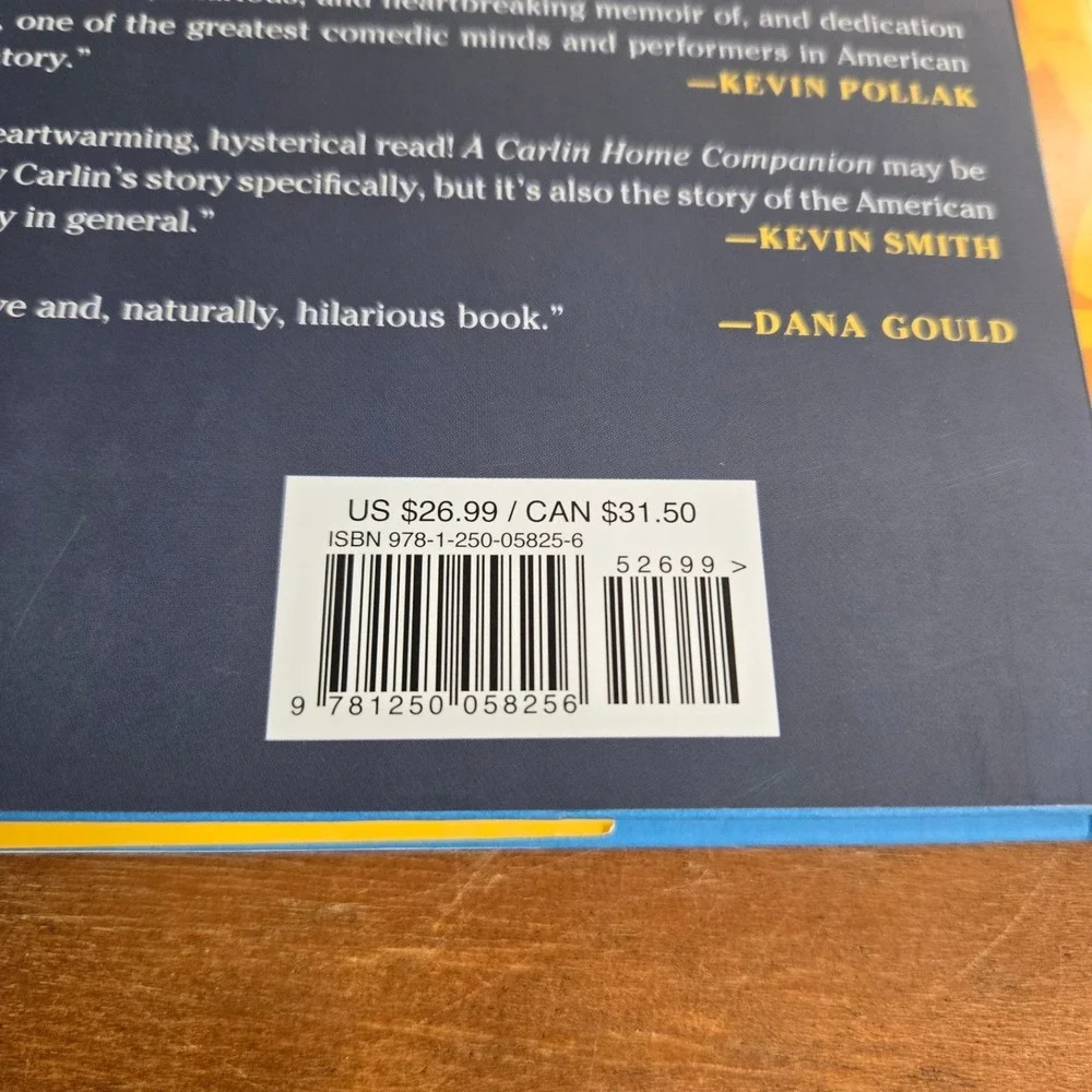 Kelly Carlin Signed Book A Carlin Home‎ Companion Hardcover First Edition